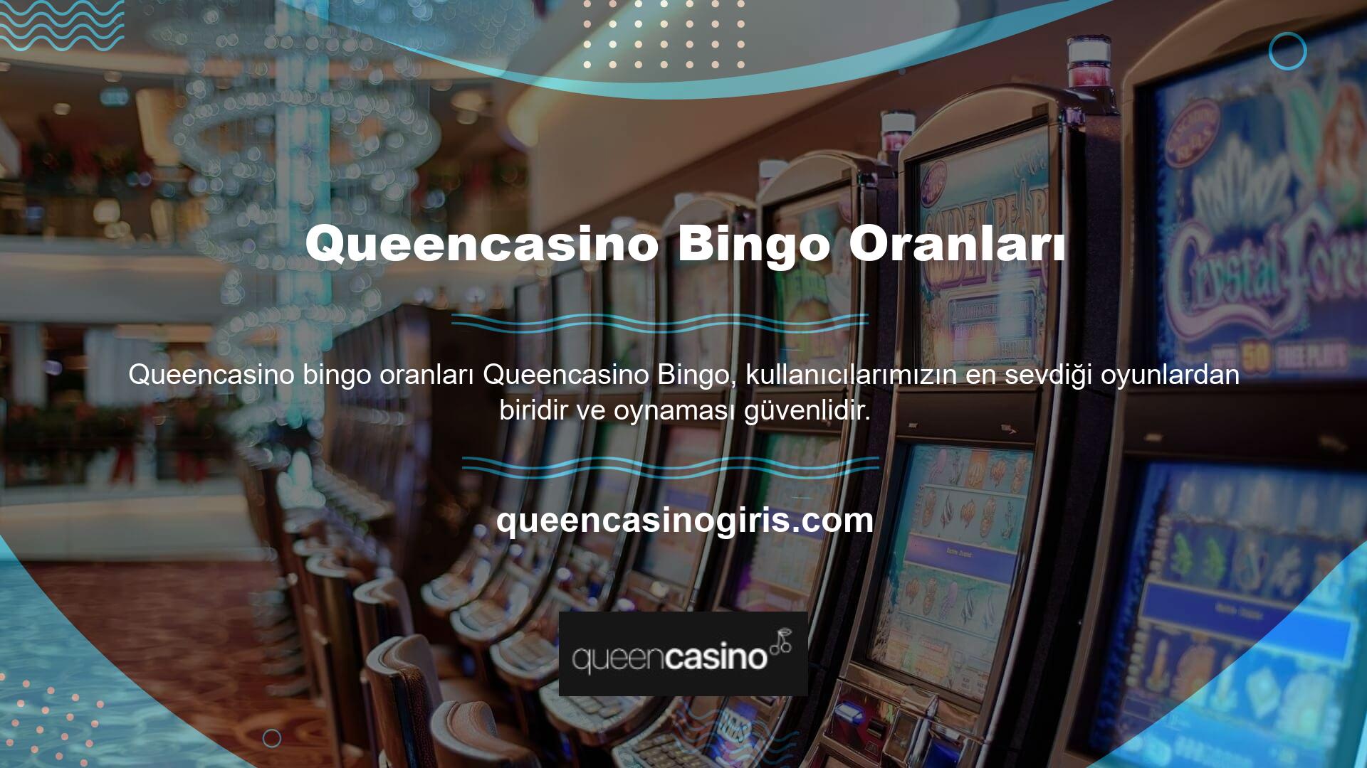 Bingo oyunlarına erişmek için "Queencasino Bingo Odds Stakes" bağlantısına tıklayın