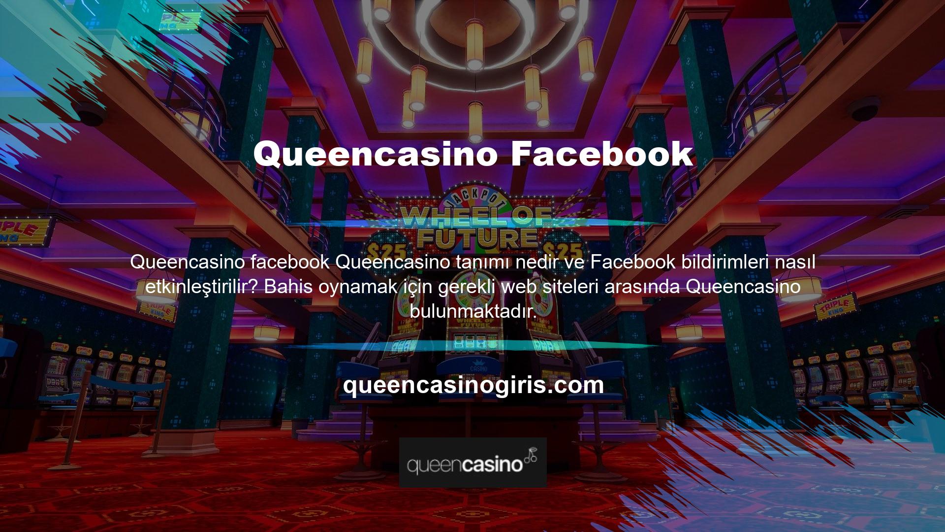 Queencasino anlamını nasıl tanımlarsınız? Facebook bildirimlerini etkinleştirme adımları nelerdir? Kullanıcıların site içinde nasıl çalışacaklarını seçebilmeleri için sitede seçenekler mevcuttur